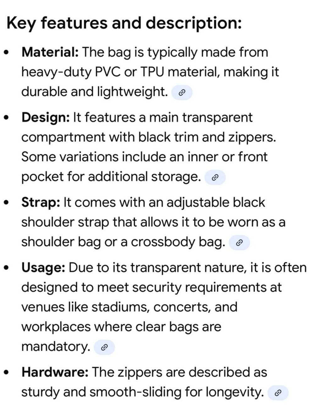 2 for $30 🆕 Transparent Crossbody Stadium Bag with Black Trim - Picture 3 of 16